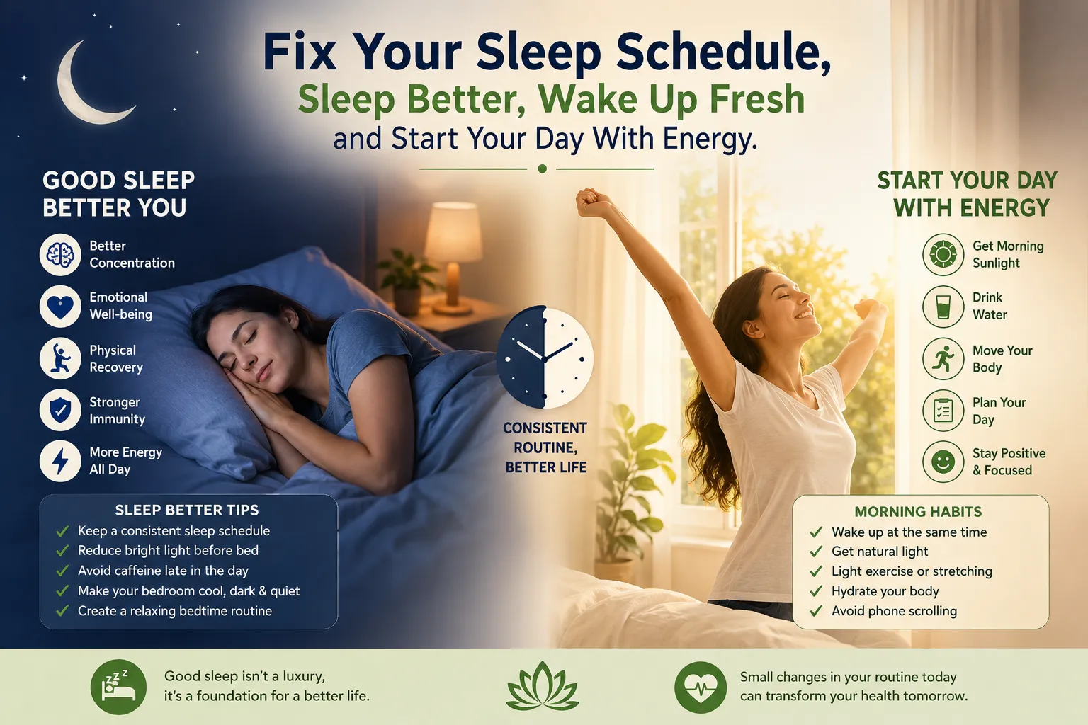How to Fix Your Sleep Schedule: Sleep Better, Wake Up Fresh and Start Your Day With Energy